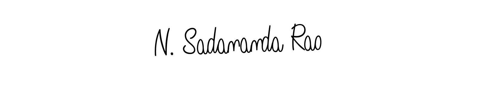The best way (Angelique-Rose-font-FFP) to make a short signature is to pick only two or three words in your name. The name N. Sadananda Rao include a total of six letters. For converting this name. N. Sadananda Rao signature style 5 images and pictures png