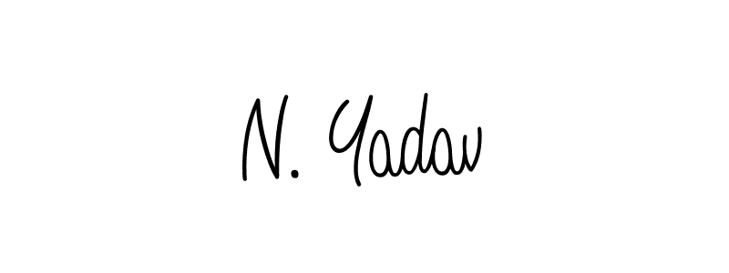 The best way (Angelique-Rose-font-FFP) to make a short signature is to pick only two or three words in your name. The name N. Yadav include a total of six letters. For converting this name. N. Yadav signature style 5 images and pictures png