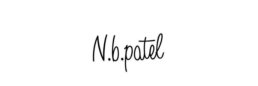 Use a signature maker to create a handwritten signature online. With this signature software, you can design (Angelique-Rose-font-FFP) your own signature for name N.b.patel. N.b.patel signature style 5 images and pictures png