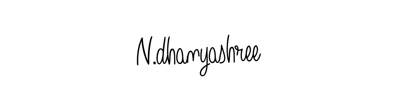 Use a signature maker to create a handwritten signature online. With this signature software, you can design (Angelique-Rose-font-FFP) your own signature for name N.dhanyashree. N.dhanyashree signature style 5 images and pictures png