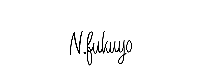 Design your own signature with our free online signature maker. With this signature software, you can create a handwritten (Angelique-Rose-font-FFP) signature for name N.fukuyo. N.fukuyo signature style 5 images and pictures png