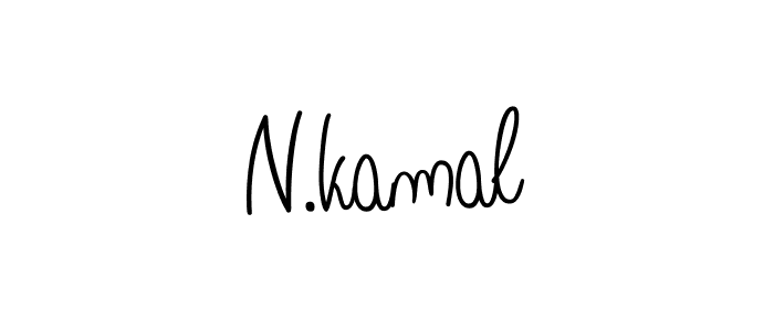 Make a beautiful signature design for name N.kamal. With this signature (Angelique-Rose-font-FFP) style, you can create a handwritten signature for free. N.kamal signature style 5 images and pictures png