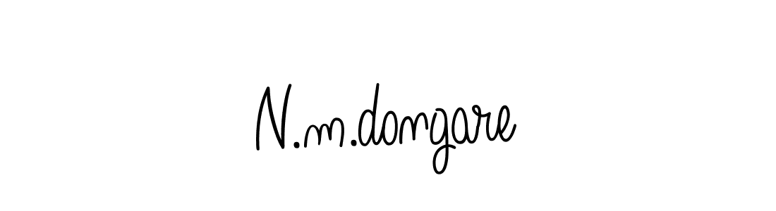 Design your own signature with our free online signature maker. With this signature software, you can create a handwritten (Angelique-Rose-font-FFP) signature for name N.m.dongare. N.m.dongare signature style 5 images and pictures png