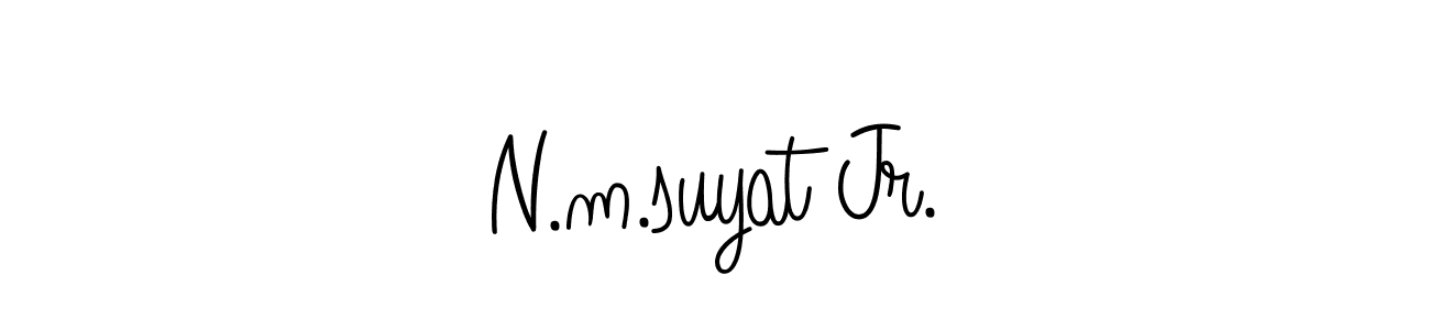 Once you've used our free online signature maker to create your best signature Angelique-Rose-font-FFP style, it's time to enjoy all of the benefits that N.m.suyat Jr. name signing documents. N.m.suyat Jr. signature style 5 images and pictures png