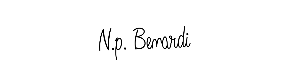 Also we have N.p. Benardi name is the best signature style. Create professional handwritten signature collection using Angelique-Rose-font-FFP autograph style. N.p. Benardi signature style 5 images and pictures png