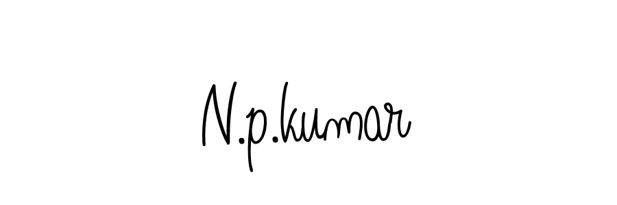N.p.kumar stylish signature style. Best Handwritten Sign (Angelique-Rose-font-FFP) for my name. Handwritten Signature Collection Ideas for my name N.p.kumar. N.p.kumar signature style 5 images and pictures png