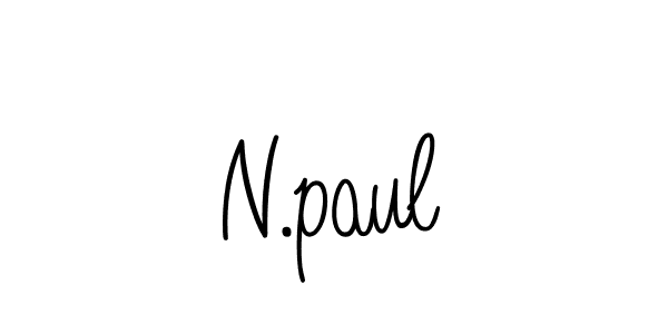 Make a beautiful signature design for name N.paul. With this signature (Angelique-Rose-font-FFP) style, you can create a handwritten signature for free. N.paul signature style 5 images and pictures png