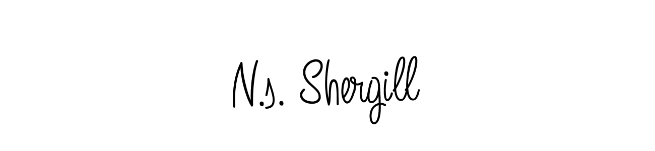 Also we have N.s. Shergill name is the best signature style. Create professional handwritten signature collection using Angelique-Rose-font-FFP autograph style. N.s. Shergill signature style 5 images and pictures png
