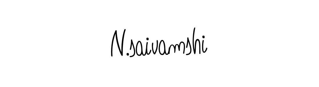 The best way (Angelique-Rose-font-FFP) to make a short signature is to pick only two or three words in your name. The name N.saivamshi include a total of six letters. For converting this name. N.saivamshi signature style 5 images and pictures png