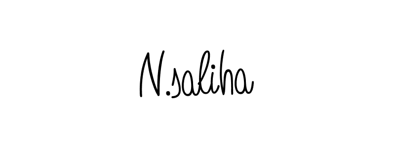 N.saliha stylish signature style. Best Handwritten Sign (Angelique-Rose-font-FFP) for my name. Handwritten Signature Collection Ideas for my name N.saliha. N.saliha signature style 5 images and pictures png