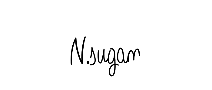Design your own signature with our free online signature maker. With this signature software, you can create a handwritten (Angelique-Rose-font-FFP) signature for name N.sugan. N.sugan signature style 5 images and pictures png