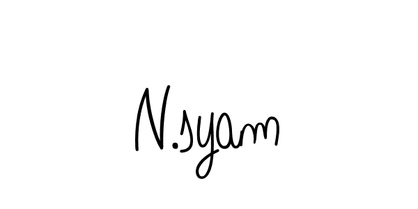 How to make N.syam name signature. Use Angelique-Rose-font-FFP style for creating short signs online. This is the latest handwritten sign. N.syam signature style 5 images and pictures png