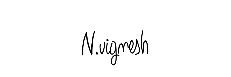 Design your own signature with our free online signature maker. With this signature software, you can create a handwritten (Angelique-Rose-font-FFP) signature for name N.vignesh. N.vignesh signature style 5 images and pictures png