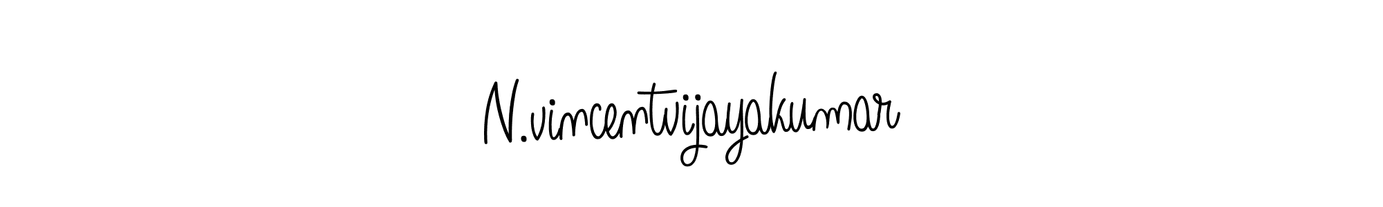 The best way (Angelique-Rose-font-FFP) to make a short signature is to pick only two or three words in your name. The name N.vincentvijayakumar include a total of six letters. For converting this name. N.vincentvijayakumar signature style 5 images and pictures png