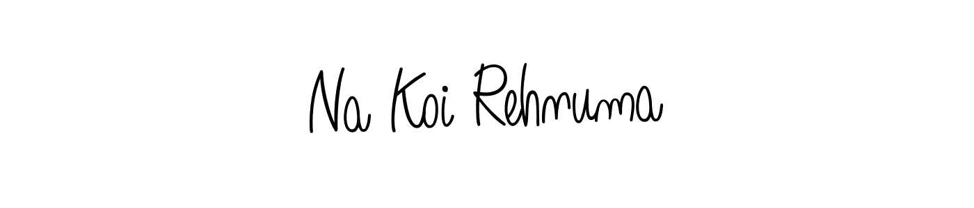 Make a beautiful signature design for name Na Koi Rehnuma. With this signature (Angelique-Rose-font-FFP) style, you can create a handwritten signature for free. Na Koi Rehnuma signature style 5 images and pictures png