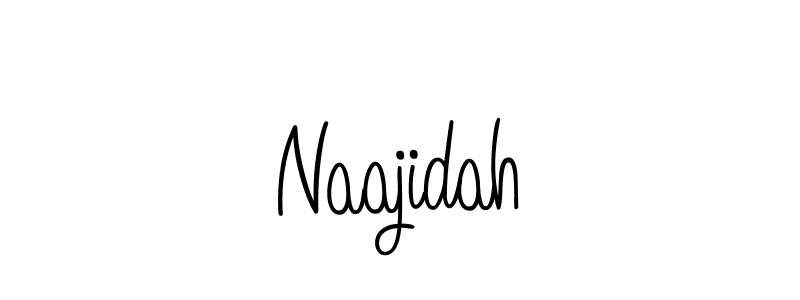 Design your own signature with our free online signature maker. With this signature software, you can create a handwritten (Angelique-Rose-font-FFP) signature for name Naajidah. Naajidah signature style 5 images and pictures png