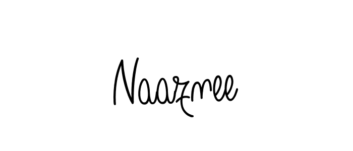 Make a beautiful signature design for name Naaznee. With this signature (Angelique-Rose-font-FFP) style, you can create a handwritten signature for free. Naaznee signature style 5 images and pictures png