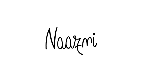 Make a beautiful signature design for name Naazni. With this signature (Angelique-Rose-font-FFP) style, you can create a handwritten signature for free. Naazni signature style 5 images and pictures png
