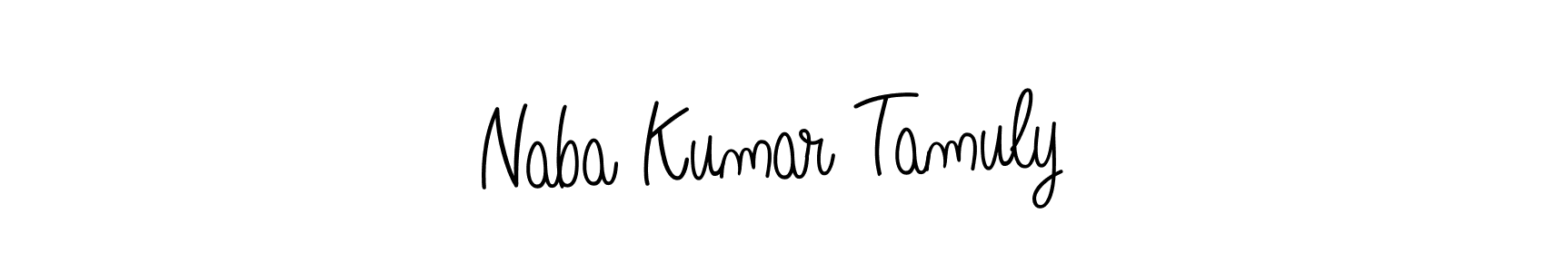 Make a beautiful signature design for name Naba Kumar Tamuly. With this signature (Angelique-Rose-font-FFP) style, you can create a handwritten signature for free. Naba Kumar Tamuly signature style 5 images and pictures png