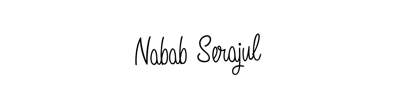 The best way (Angelique-Rose-font-FFP) to make a short signature is to pick only two or three words in your name. The name Nabab Serajul include a total of six letters. For converting this name. Nabab Serajul signature style 5 images and pictures png