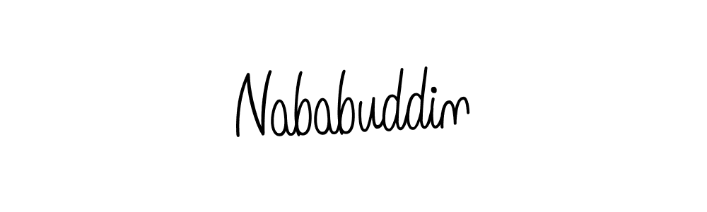 Design your own signature with our free online signature maker. With this signature software, you can create a handwritten (Angelique-Rose-font-FFP) signature for name Nababuddin. Nababuddin signature style 5 images and pictures png