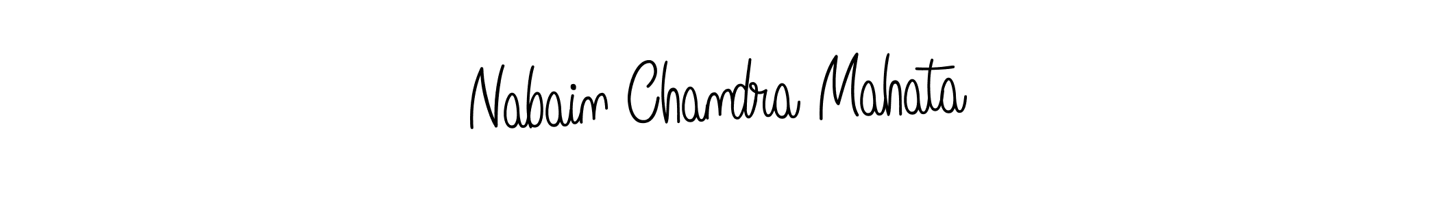 The best way (Angelique-Rose-font-FFP) to make a short signature is to pick only two or three words in your name. The name Nabain Chandra Mahata include a total of six letters. For converting this name. Nabain Chandra Mahata signature style 5 images and pictures png