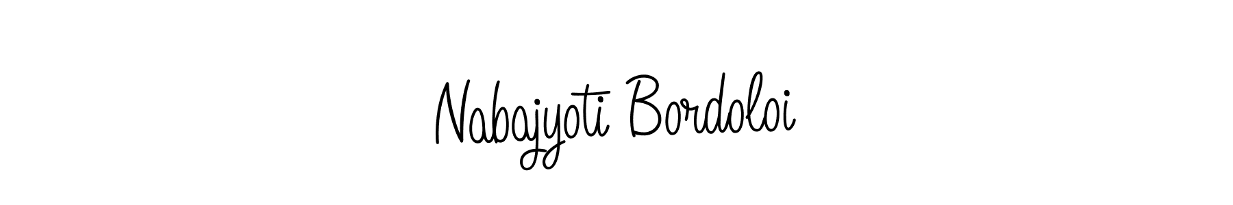 Create a beautiful signature design for name Nabajyoti Bordoloi. With this signature (Angelique-Rose-font-FFP) fonts, you can make a handwritten signature for free. Nabajyoti Bordoloi signature style 5 images and pictures png
