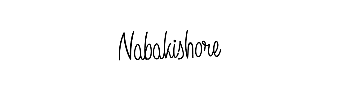 Make a beautiful signature design for name Nabakishore. With this signature (Angelique-Rose-font-FFP) style, you can create a handwritten signature for free. Nabakishore signature style 5 images and pictures png