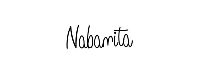 Also we have Nabanita name is the best signature style. Create professional handwritten signature collection using Angelique-Rose-font-FFP autograph style. Nabanita signature style 5 images and pictures png
