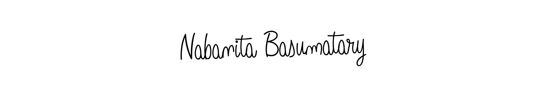 How to make Nabanita Basumatary name signature. Use Angelique-Rose-font-FFP style for creating short signs online. This is the latest handwritten sign. Nabanita Basumatary signature style 5 images and pictures png