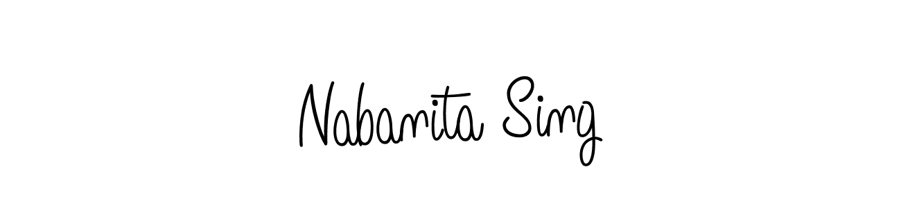 Nabanita Sing stylish signature style. Best Handwritten Sign (Angelique-Rose-font-FFP) for my name. Handwritten Signature Collection Ideas for my name Nabanita Sing. Nabanita Sing signature style 5 images and pictures png