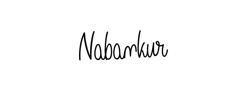 How to make Nabankur name signature. Use Angelique-Rose-font-FFP style for creating short signs online. This is the latest handwritten sign. Nabankur signature style 5 images and pictures png