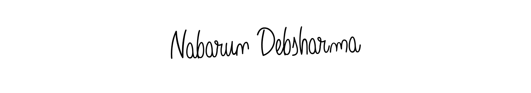 Make a beautiful signature design for name Nabarun Debsharma. With this signature (Angelique-Rose-font-FFP) style, you can create a handwritten signature for free. Nabarun Debsharma signature style 5 images and pictures png