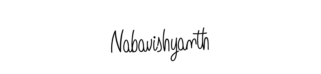 How to make Nabavishyanth signature? Angelique-Rose-font-FFP is a professional autograph style. Create handwritten signature for Nabavishyanth name. Nabavishyanth signature style 5 images and pictures png