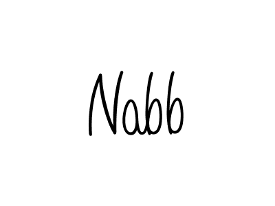 Design your own signature with our free online signature maker. With this signature software, you can create a handwritten (Angelique-Rose-font-FFP) signature for name Nabb. Nabb signature style 5 images and pictures png