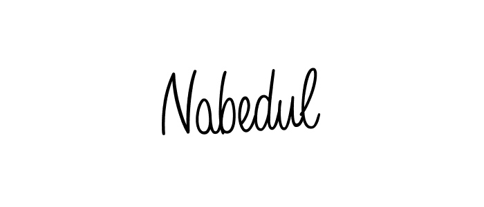 How to Draw Nabedul signature style? Angelique-Rose-font-FFP is a latest design signature styles for name Nabedul. Nabedul signature style 5 images and pictures png