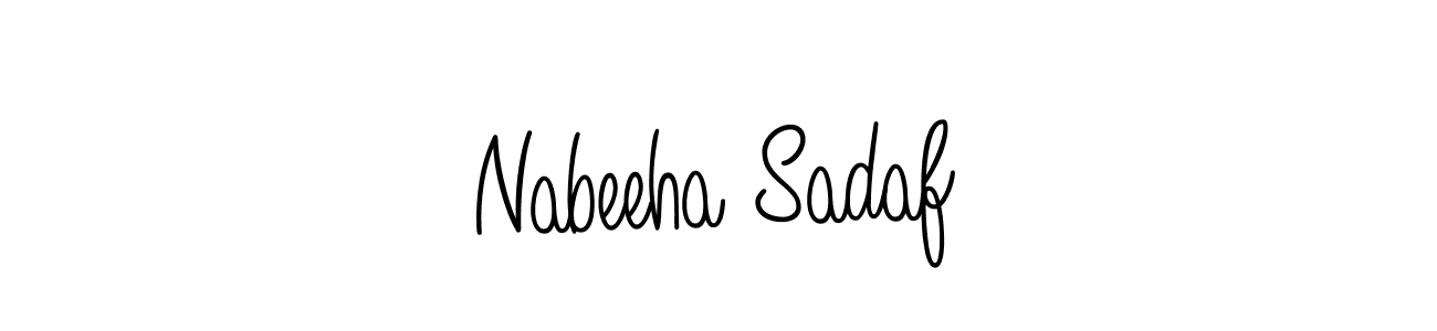 Design your own signature with our free online signature maker. With this signature software, you can create a handwritten (Angelique-Rose-font-FFP) signature for name Nabeeha Sadaf. Nabeeha Sadaf signature style 5 images and pictures png