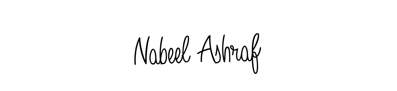 Design your own signature with our free online signature maker. With this signature software, you can create a handwritten (Angelique-Rose-font-FFP) signature for name Nabeel Ashraf. Nabeel Ashraf signature style 5 images and pictures png