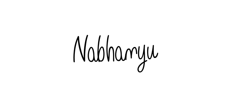 You should practise on your own different ways (Angelique-Rose-font-FFP) to write your name (Nabhanyu) in signature. don't let someone else do it for you. Nabhanyu signature style 5 images and pictures png