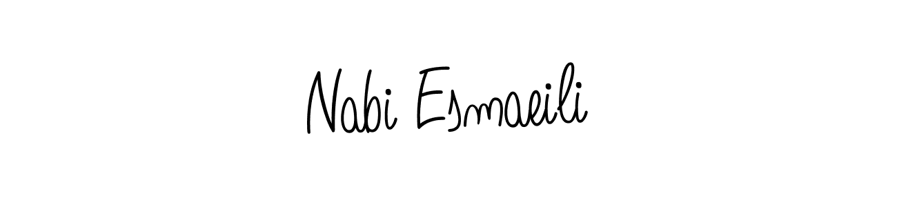 Make a beautiful signature design for name Nabi Esmaeili. With this signature (Angelique-Rose-font-FFP) style, you can create a handwritten signature for free. Nabi Esmaeili signature style 5 images and pictures png