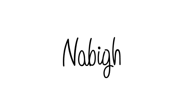 How to Draw Nabigh signature style? Angelique-Rose-font-FFP is a latest design signature styles for name Nabigh. Nabigh signature style 5 images and pictures png