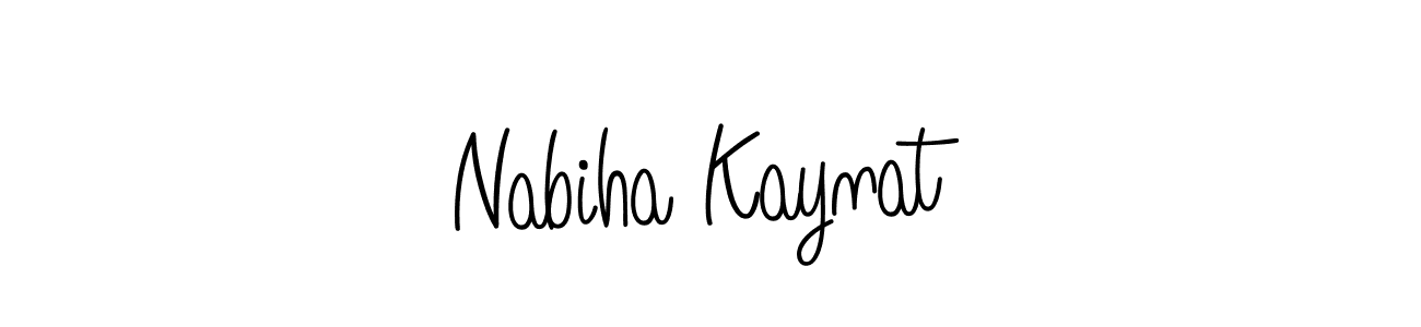 Use a signature maker to create a handwritten signature online. With this signature software, you can design (Angelique-Rose-font-FFP) your own signature for name Nabiha Kaynat. Nabiha Kaynat signature style 5 images and pictures png