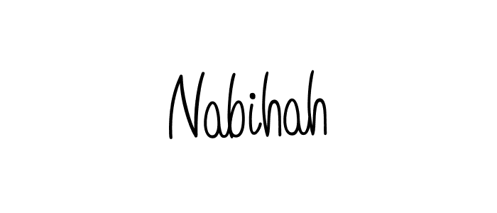 if you are searching for the best signature style for your name Nabihah. so please give up your signature search. here we have designed multiple signature styles  using Angelique-Rose-font-FFP. Nabihah signature style 5 images and pictures png