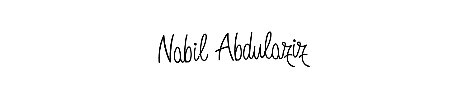 This is the best signature style for the Nabil Abdulaziz name. Also you like these signature font (Angelique-Rose-font-FFP). Mix name signature. Nabil Abdulaziz signature style 5 images and pictures png