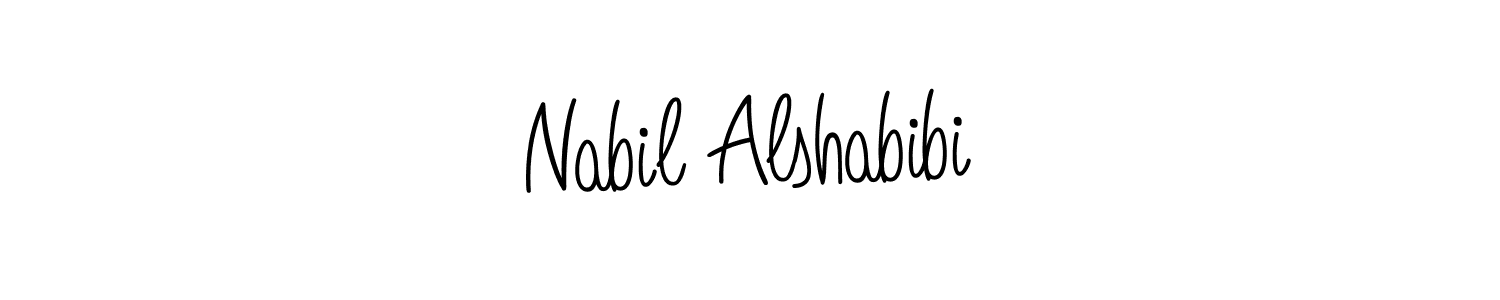 Make a beautiful signature design for name Nabil Alshabibi. With this signature (Angelique-Rose-font-FFP) style, you can create a handwritten signature for free. Nabil Alshabibi signature style 5 images and pictures png