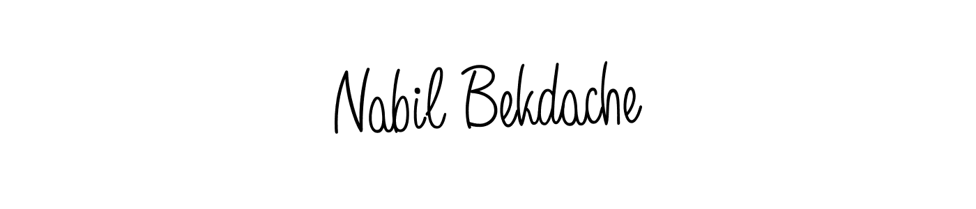 if you are searching for the best signature style for your name Nabil Bekdache. so please give up your signature search. here we have designed multiple signature styles  using Angelique-Rose-font-FFP. Nabil Bekdache signature style 5 images and pictures png