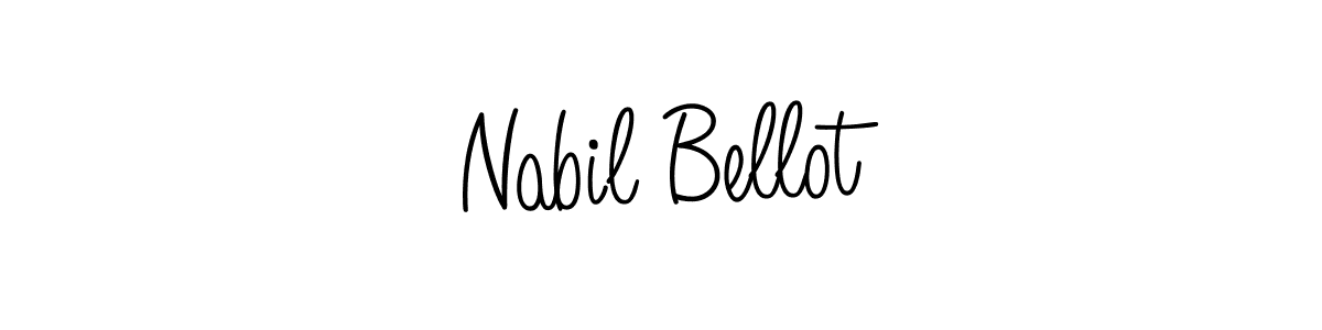Use a signature maker to create a handwritten signature online. With this signature software, you can design (Angelique-Rose-font-FFP) your own signature for name Nabil Bellot. Nabil Bellot signature style 5 images and pictures png