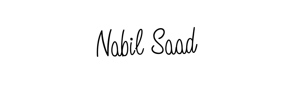 This is the best signature style for the Nabil Saad name. Also you like these signature font (Angelique-Rose-font-FFP). Mix name signature. Nabil Saad signature style 5 images and pictures png