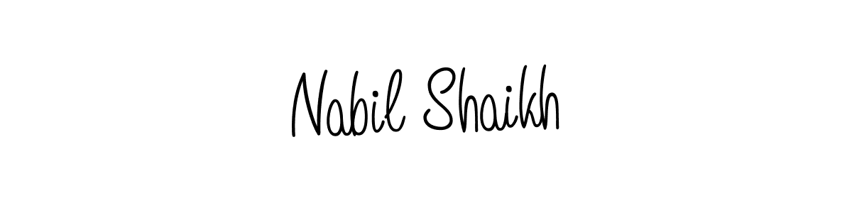 Also You can easily find your signature by using the search form. We will create Nabil Shaikh name handwritten signature images for you free of cost using Angelique-Rose-font-FFP sign style. Nabil Shaikh signature style 5 images and pictures png