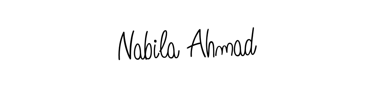 How to Draw Nabila Ahmad signature style? Angelique-Rose-font-FFP is a latest design signature styles for name Nabila Ahmad. Nabila Ahmad signature style 5 images and pictures png